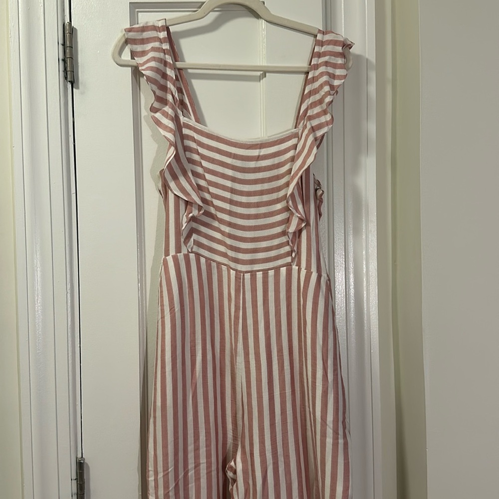 Paige Striped Pink White Jumpsuit